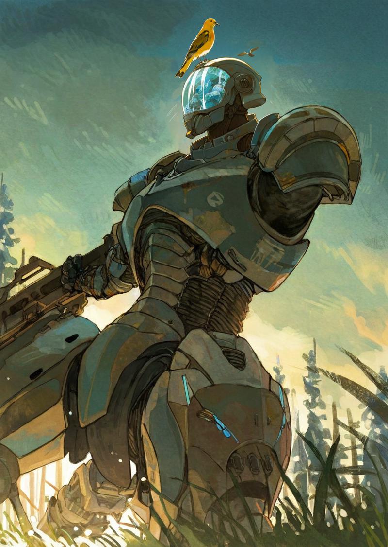 00277-680522439-,by fuenze, by tsubonari, by demizu posuka__close up , reflections on helmet_a giant robot looking at a bird stopped on its hand.png